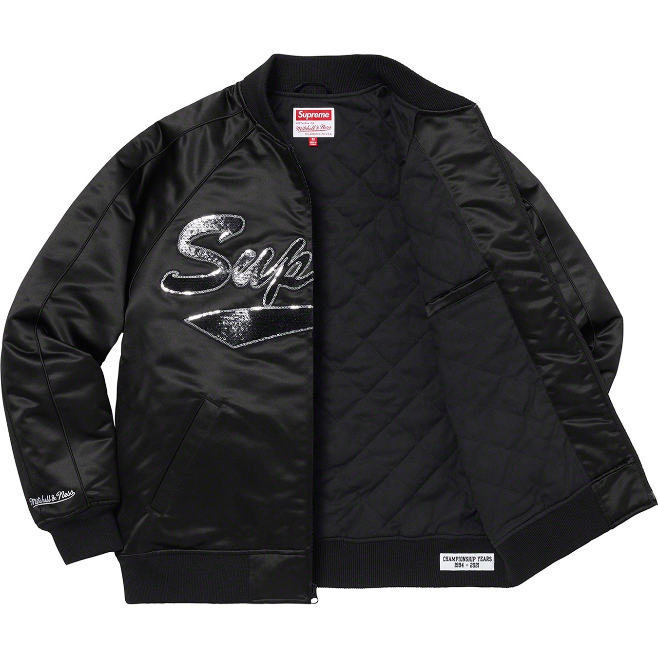 Supreme®/Mitchell & Ness® Sequin Logo Varsity Jacket view 11